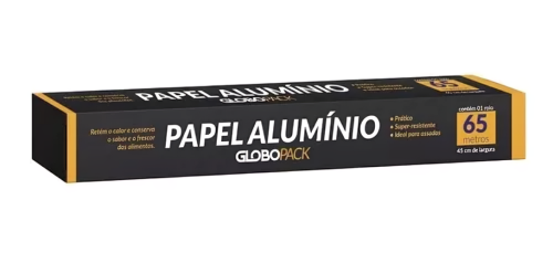 Rolo Alumínio Globo Pack 45cmX65m Un - 1 Unidade